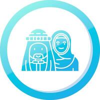 Muslim Solid Blue Gradient Icon vector