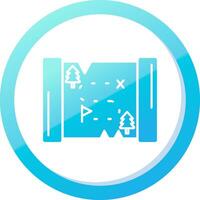 Map Solid Blue Gradient Icon vector