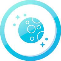 Moon Solid Blue Gradient Icon vector