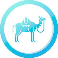 Camel Solid Blue Gradient Icon vector