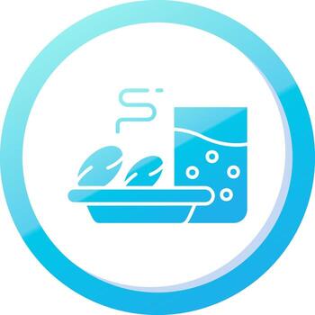 Iftar Solid Blue Gradient Icon vector