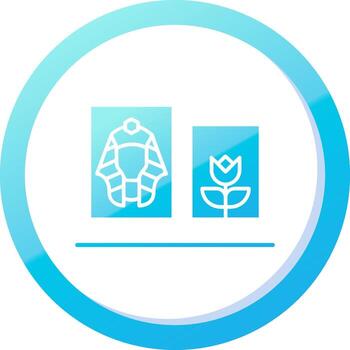Display Solid Blue Gradient Icon vector