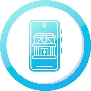 aplicación sólido azul degradado icono vector