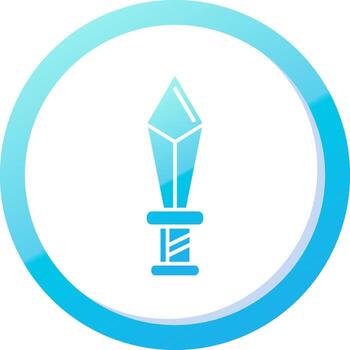 Dagger Solid Blue Gradient Icon vector