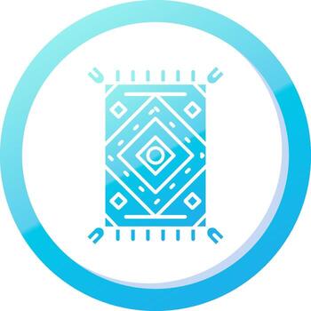 Rug Solid Blue Gradient Icon vector