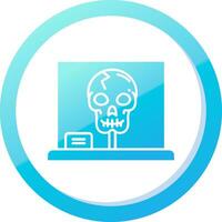 Skull Solid Blue Gradient Icon vector