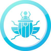 Scarab Solid Blue Gradient Icon vector