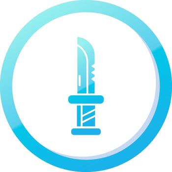Dagger Solid Blue Gradient Icon vector