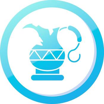 Kettle Solid Blue Gradient Icon vector