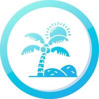 Oasis Solid Blue Gradient Icon vector