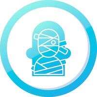 Mummy Solid Blue Gradient Icon vector