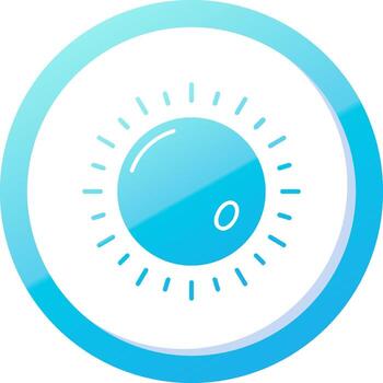 Dom sólido azul degradado icono vector