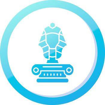 escultura sólido azul degradado icono vector