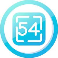 Fifty Four Solid Blue Gradient Icon vector