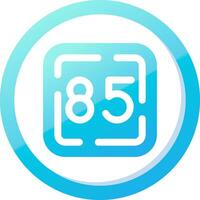 Eighty Five Solid Blue Gradient Icon vector