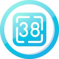 Thirty Eight Solid Blue Gradient Icon vector