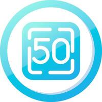 Fifty Solid Blue Gradient Icon vector