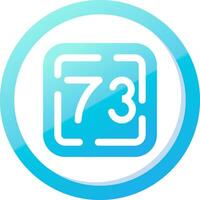 Seventy Three Solid Blue Gradient Icon vector