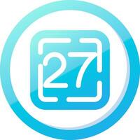 Twenty Seven Solid Blue Gradient Icon vector