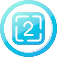 Two Solid Blue Gradient Icon vector