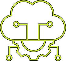 Cloud Server Settings Vector Icon