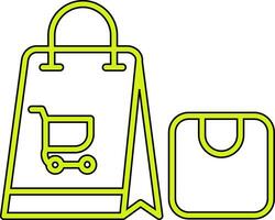 icono de vector de bolsa de compras