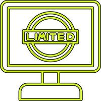 limitado vector icono