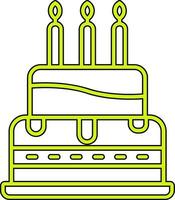 icono de vector de pastel de cumpleaños