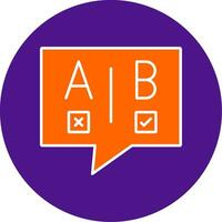 Ab Testing Line Filled Circle Icon vector
