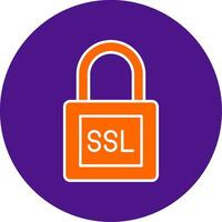 SSL Line Filled Circle Icon vector