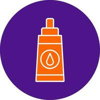 Lubricant Line Filled Circle Icon vector