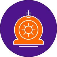 Flat Tire Line Filled Circle Icon vector