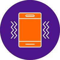 Vibration Line Filled Circle Icon vector