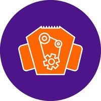 Engine Line Filled Circle Icon vector