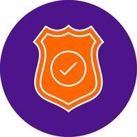 Sheild Line Filled Circle Icon vector