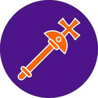 Scepter Line Filled Circle Icon vector