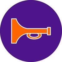 Horn Line Filled Circle Icon vector