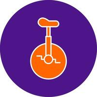Monocycle Line Filled Circle Icon vector