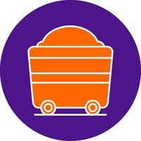 Wagon Line Filled Circle Icon vector