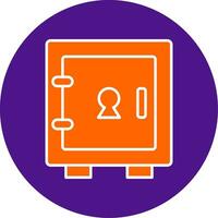 Locker Line Filled Circle Icon vector