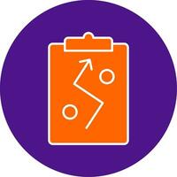 Strategy Line Filled Circle Icon vector