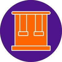 Trapeze Line Filled Circle Icon vector