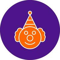 Clown Line Filled Circle Icon vector