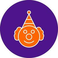 Clown Line Filled Circle Icon vector