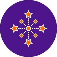 Fireworks Line Filled Circle Icon vector