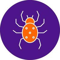 Spider Line Filled Circle Icon vector