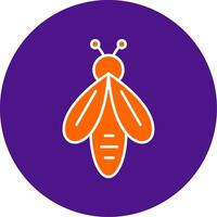 Bee Line Filled Circle Icon vector