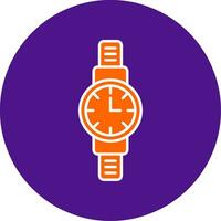 Wristwatch Line Filled Circle Icon vector