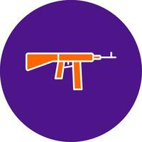 Rifle Line Filled Circle Icon vector