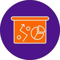 Business Strategy Line Filled Circle Icon vector